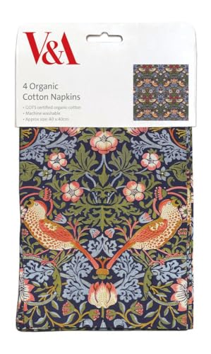 Servilletas de tela reutilizables con diseño William Morris v&a de Museums & Galleries 3