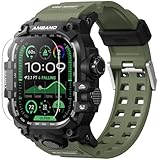amBand Rugged Case with Band for Apple Watch Ultra 3/2/1 49mm, M3 Military Grade Shockproof Cover, Includes Screen Protector Kit, Tactical Band for Men - Compatible with iWatch Ultra, Army Green