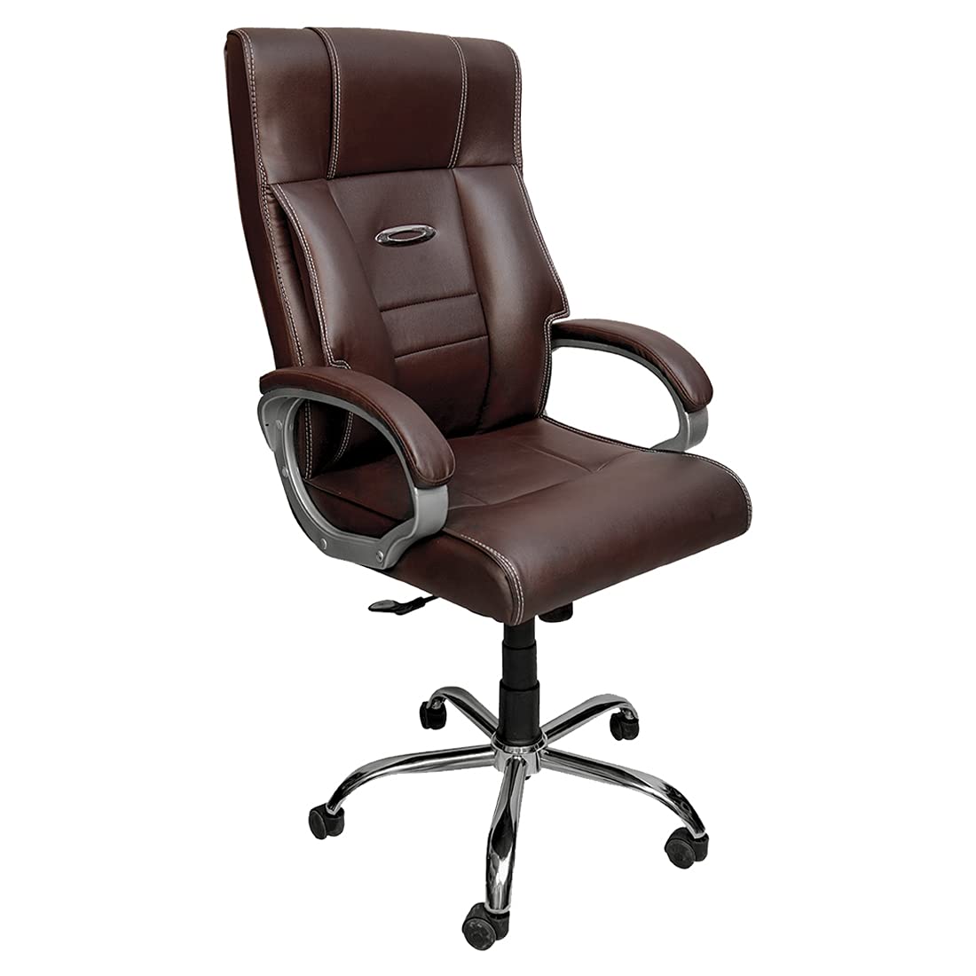 CELLBELL C99 Apex High Back Leatherette Boss Chair/Revolving Chair/Office Chair/Computer Chair for Work from Home and Office with 3 Years of Warranty (Dark Brown, High Back)