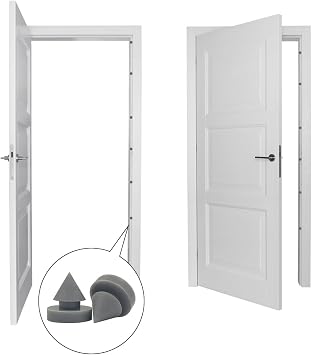 50 Pcs Rubber Door Silencer, 1/2 Inch Diameter Anti Collision Silencer for Door Frame, Door Slam Preventer, Metal Door Slam Silencer Hinge Outlet Door Silencers, for Metal Door Frame, Gray