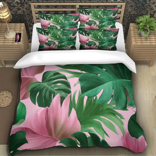 Parure de lit fleurs tropicales double pour renouveler la déco de chambre - 5
