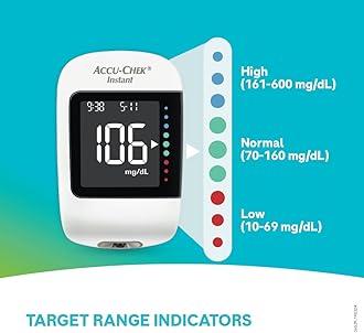 Accu-Chek Instant Blood Glucose Glucometer (with Bluetooth) with Vial of 10 S...