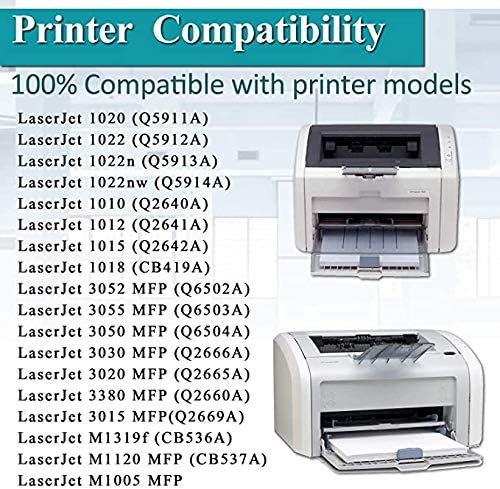 Miniatura 2 de Paquete de 1 cartucho de tóner negro 12A  Q2612A compatible con impresoras HP Laserjet Pro 1022 1018 Pro 3052 MFP 3055 MFP 3050 MFP 3030 MFP M1319f