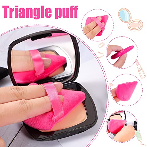 Image of Powder Puff Face Soft Triangle Makeup Puff for Loose Powder Body Powder, Velour Cosmetic Makeup Sponges Blender for Contouring, makeup sponge and eye makeup brush, Beauty Makeup Tools- 3pc /Pack