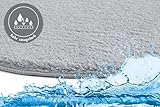 andiamo Teppich Arezzo für Wohnzimmer Esszimmer pflegeleichter eleganter gemütlicher Teppich einfarbig 67 cm rund grau