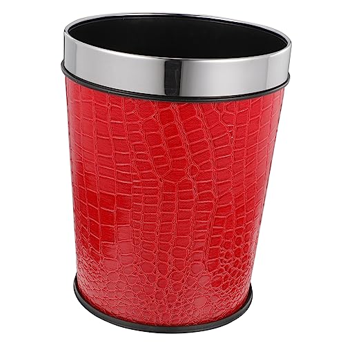 Caneca de basura rectangular para baño color rojo miniatura 1