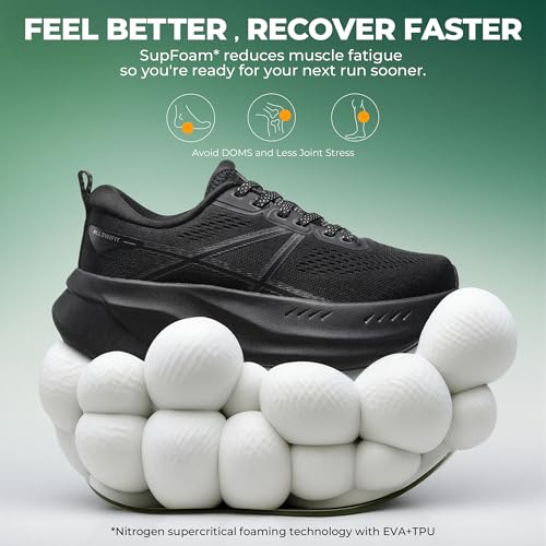 ALLSWIFIT Women's Road Running Shoes Cushion Tennis Shoes Non-Slip Comfortable Lightweight Gym Workout Athletic Arch Support Walking Sneakers - Image 4