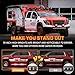 XRIDONSEN 2PCS 60 inch Truck Emergency Lights Strip 720 LED Running Board Strobe Lights Red White Firefighter Flashing Warning Safety First Responder for Vehicles Trucks Pickup Fire POV