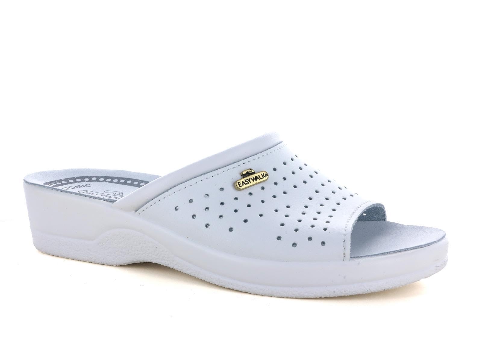 EASYWALK 900 Sandalias Zuecos Mules Zapatillas Zapatos de Cuero, Mujer