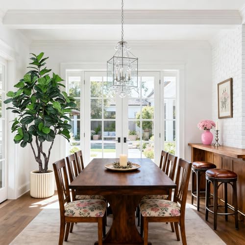 Image of 7FT Artificial Fiddle Leaf Fig Tree for Home Decor, Realistic Faux Plants Indoor Ficus Lyrata Trees in Pot, Fake Floor Plant for Living Room Office Christmas Housewarming Gift