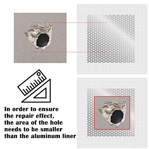 Ansoon 8 Inch Drywall Repair Patch, Wall Patch Repair Kit, Self Adhesive Wall Fiber Mesh Repair, Large Hole Sheet Rock Patch For Drywall, Aluminum Metal Sheetrock Ceiling Dry Patch For Drywall Plaster #TOP5