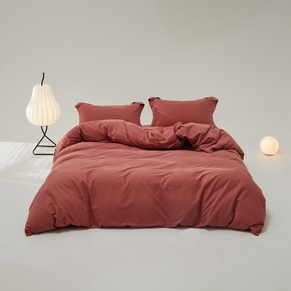 Parure de lit pour décoration d'intérieur rouge lit simple W36