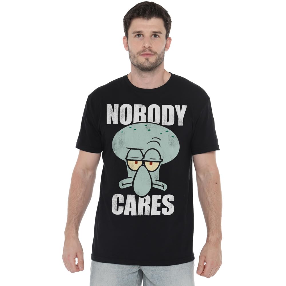 Spongebob Nobody Cares Meme Unisex T Shirt, Black, XXXX-Large