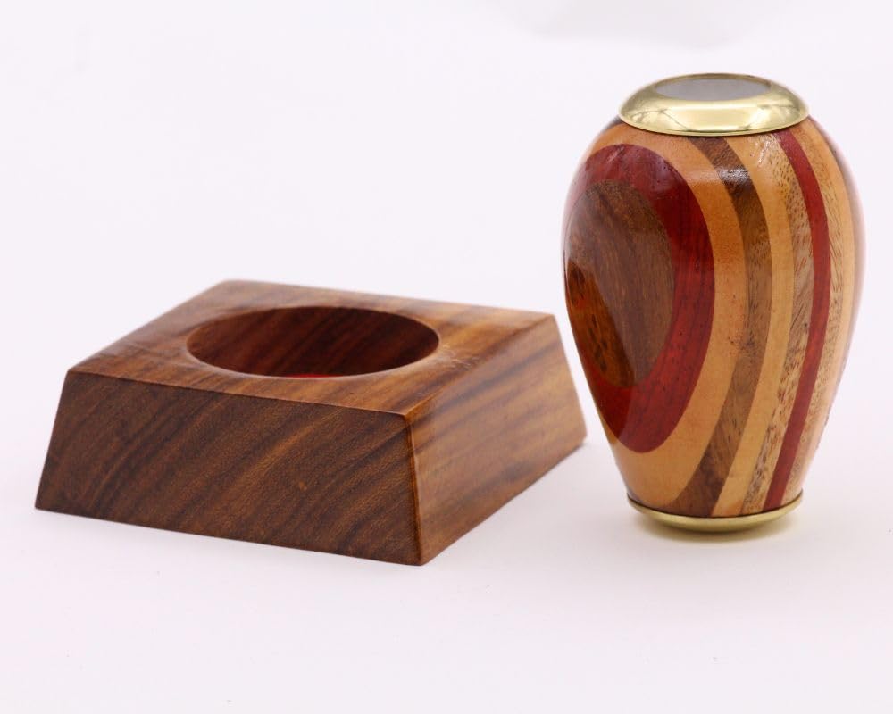 Handmade Brass & Wood Lacquered Coted Kaleidoscope Included Wood Base-A for Special Occasions and Easter, Natural - Image 3