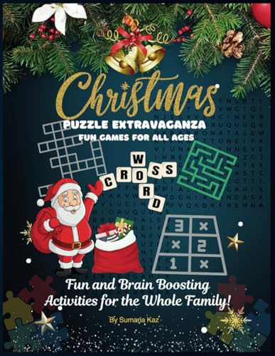 The Ultimate Christmas Puzzle Book Large Print,: Festive Fun with Crosswords, Mazes, Word Games,Holiday-Themed Games and Activit