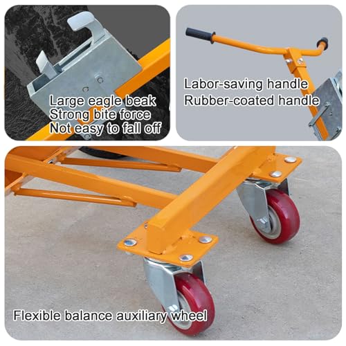 Carretilla de acero para bidón con ruedas de goma miniatura 6