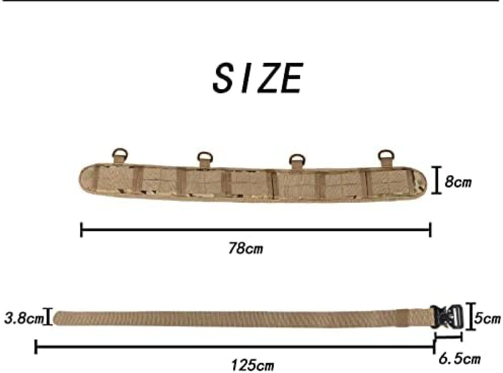 Pas Taktyczny Z Małą Torebką Taktyczną Molle, Klamrą Quick Release, Regulowanym Paskiem Wojskowym Na Zewnątrz, Torba Treningowa Airsoft Do Gry Cs.,Bk,YUYANAIAI