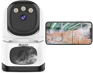 Golens Smart Smoke Detector with Built-in 1080P HD WiFi Camera Motion & Smoke Detection Pan/Tilt View Full-Color Night Vision Two-Way Audio Mobile App Control Model WC23K