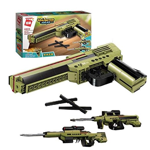 Gun Model Kits for Kids Desert Eagle 3-in-1, 202 Pcs Model Kit Building Blocks Gun DIY Can Launch Weapon Military Model Toy, Improve Kid's Concentration