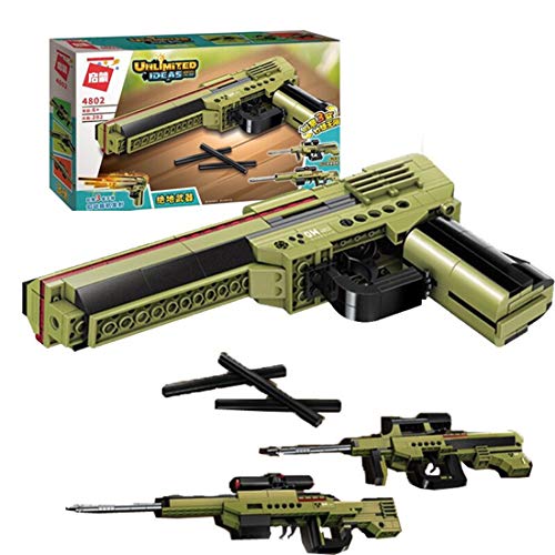 Gun Model Kits for Kids Desert Eagle 3-in-1, 202 Pcs Model Kit Building Blocks Gun DIY Can Launch Weapon Military Model Toy, Improve Kid's Concentration