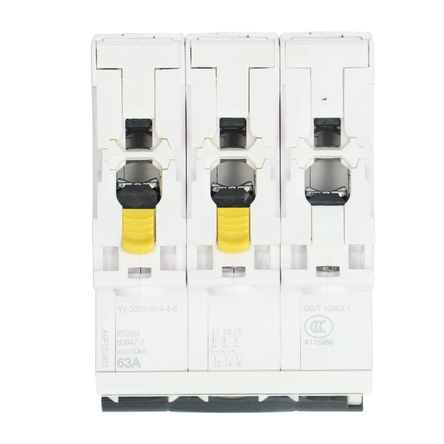 Schneider A9F05363 Disjoncteur iC60N 3P 63A Caractéristique D