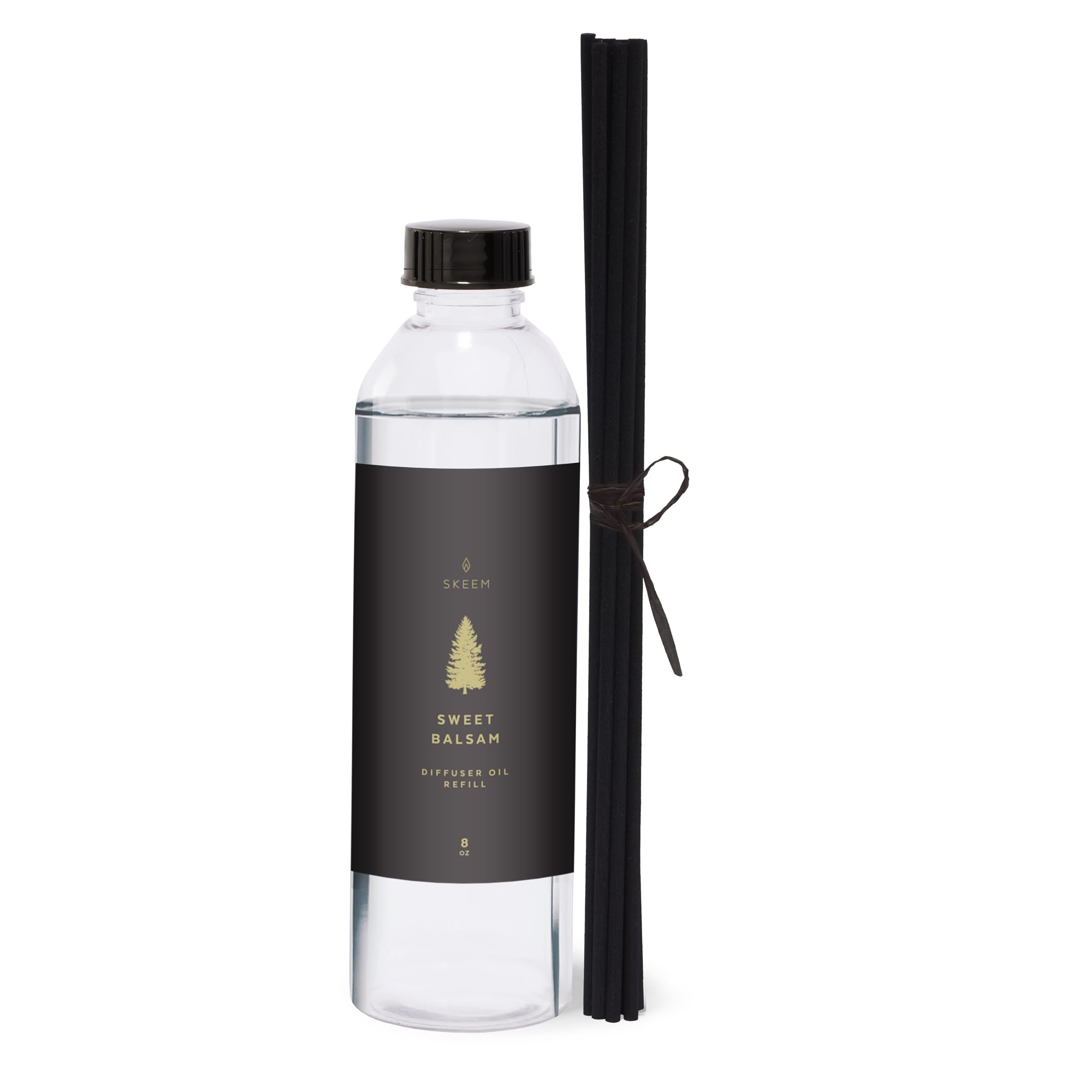 Skeem Sweet Balsam Reed Diffuser Refill, Continuous Flameless Aroma - Crisp Blend of evergreens Highlighted with Notes of Spring Bulbs and pinecones - 8 oz Fill