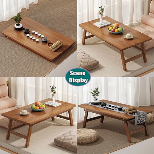 Table basse rectangulaire en bambou style japonais au design élégant - 8