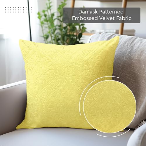 Image of Encasa XO Velvet Cushion Covers, No Inserts, Set of 2, Pale Lime