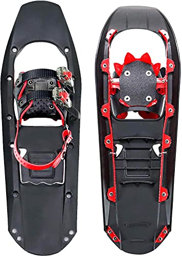 25"軽量スノーシュー-上級ユーザー向けの軽量ポリマースクエアトゥマウンテンテレインスノーシュー,B 5枚目