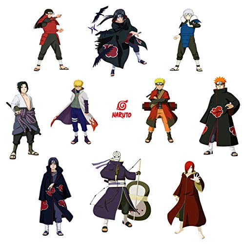 Naruto Wall Decals Anime Manga Bedroom Decoration for Boys Bathroom Wall Stickers 16x24 Inches Sasuke,Itachi,Kakashi Decor