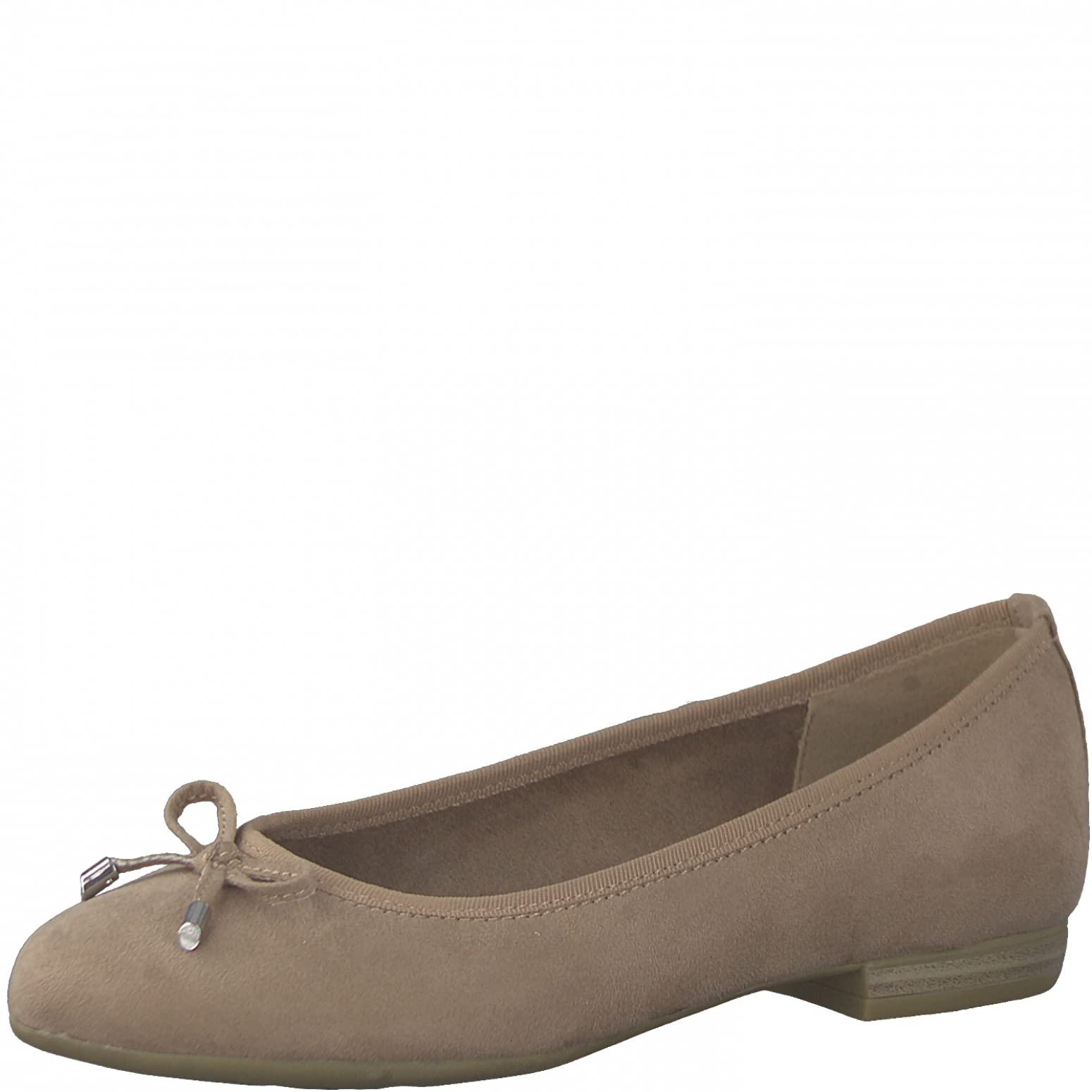 MARCO TOZZI Women's 2-2-22135-28 Ballet Flats, Nude, 8 UK