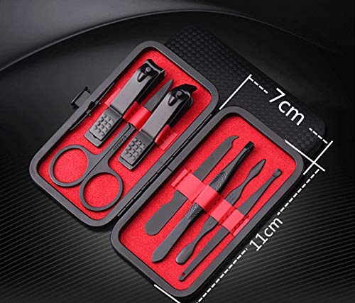 Nail Clipper Set Nail Clippers/Press on nails For Men & Women - Best Sharp Stainless Steel Clipper - Wide Easy Press Lever - 7 in 1 (red) - Thumbnail 2
