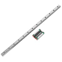 Vista 4 de Riel guía lineal, 0.354 in LML9B guía lineal miniatura con rodamiento bloque de riel de acero para mini bloque de riel conjunto de medición