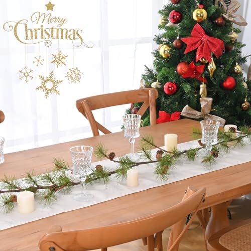 Sunm-Boutique-Pine-Cone-Garland-Christmas-Decorative-Pine-Garland-with-Faux-Greenery-for-Holiday-Indoor-Outdoor-Home-Garden-Tree-Gate-Decor Sunm Boutique Pine Cone Garland Christmas Decorative Pine Garland with Faux Greenery for Holiday Indoor Outdoor Home Garden Tree Gate Decor
