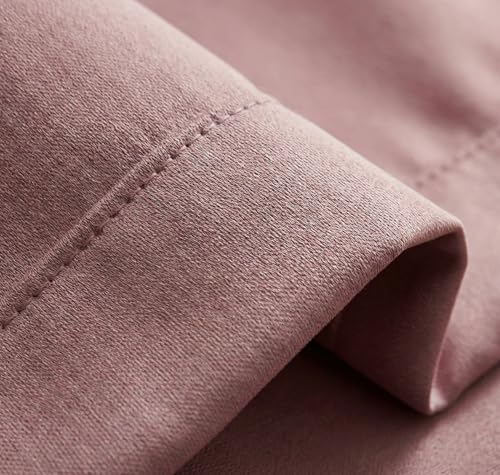 Image of VAS COLLECTIONS 100% Blackout Door Curtains, 5 Feet (121 x 152 cm) Set of 2, Plain, Thermal Insulated, Room Darkening Curtains for Living Room, Bedroom (Antic Pink)