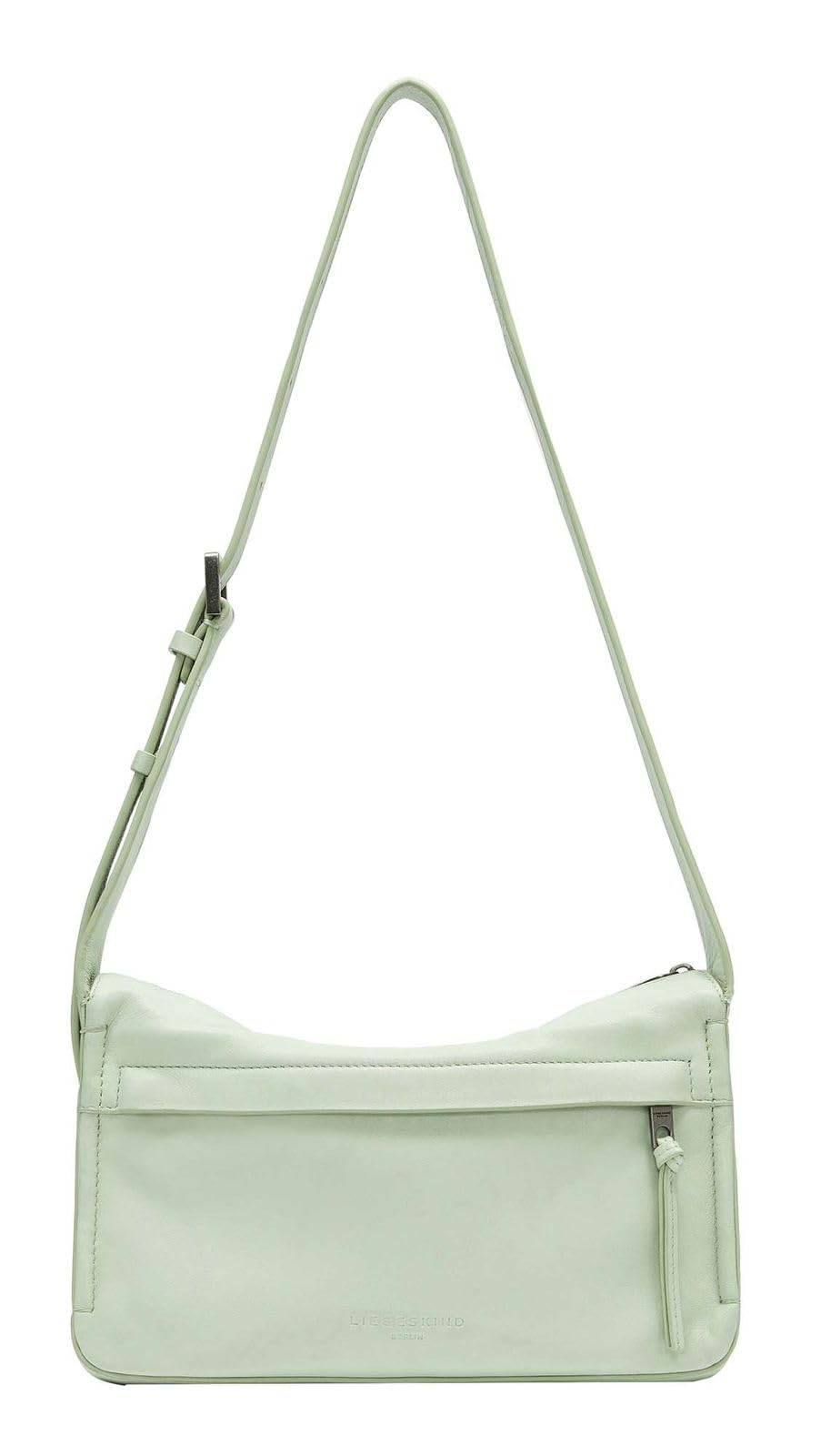 LIEBESKIND BERLIN Leather shoulder bag Sky Sheep Natural Hobo Bag Sage mint