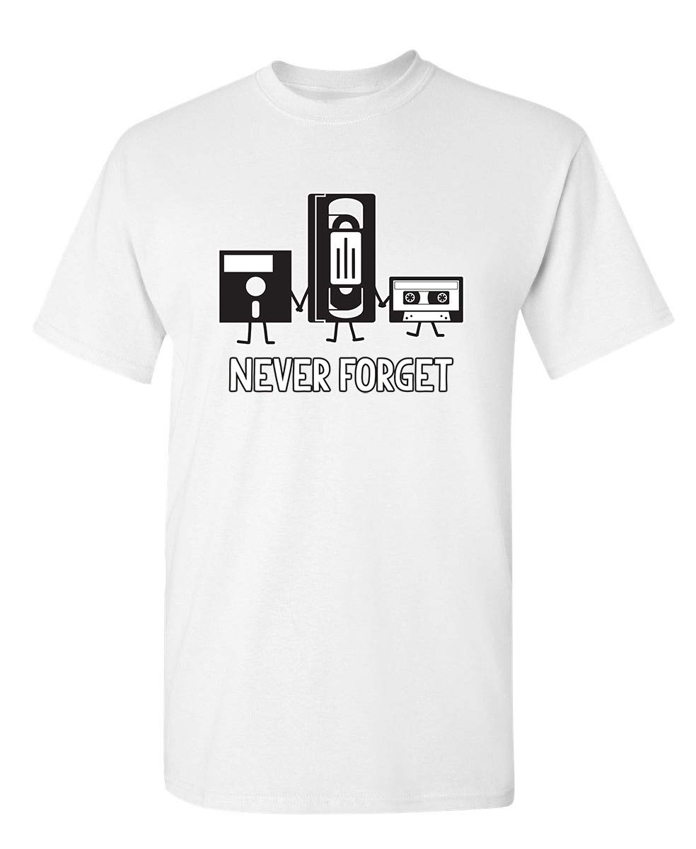 Never Forget Retro Vintage Cassette Tape Graphic Novelty Mens Funny T Shirt, Charcoal, 4X-Large — view 32