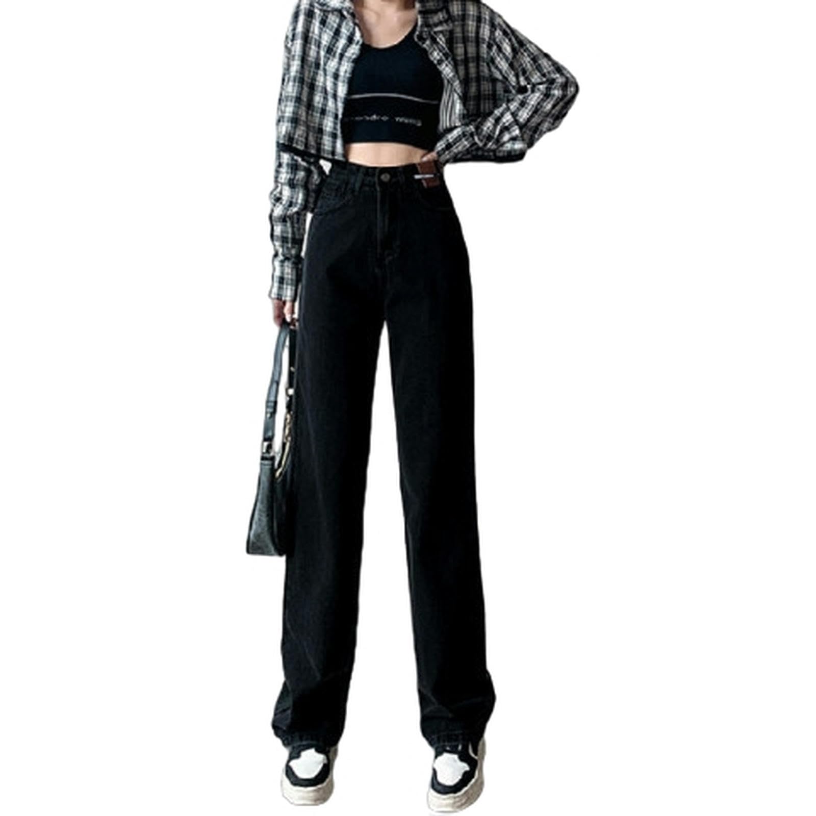 MdybF Jeans Donna Jeans Donna Pantaloni Larghi Pantaloni da Cowboy per Donne Abbigliamento Jeans Abbigliamento Jeans in Vita Alta per Abiti da Donna