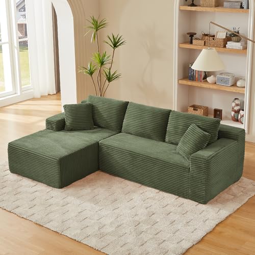 Yihomfy 252.5cm Canape Dangle Convertible, canapé modulaire en Forme de L,canapé Convertible 3 Places avec méridienne, canapé d'angle Convertible pour Salon - Aucun...