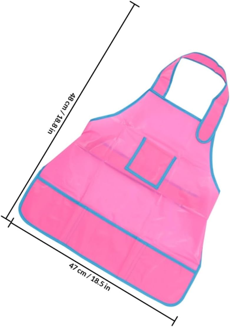 BESPORTBLE 2pcs Waterproof Painting Aprons for Boys, Adjustable Art Smocks with Blue and Red Colors, Suitable for School and Home Craft Activities