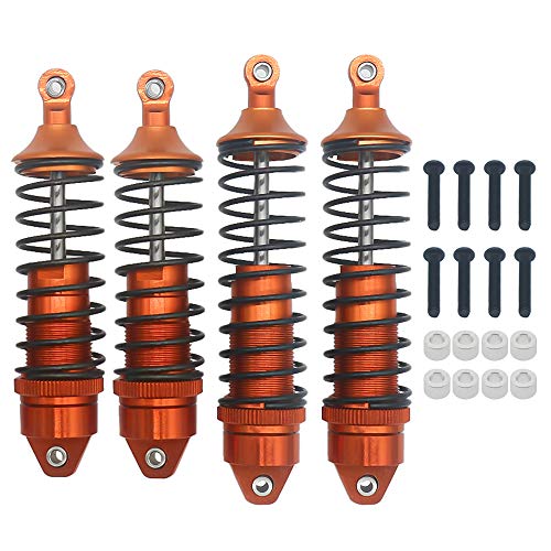 Hobbycrawler Orange Rc Shocks ForTraxxas Slash 4X4 2WD 4WD Parts Traxxas Rustler Traxxas Stampede Traxxas Hoss Traxxas Stampede Traxxas Rally VXL Nitro Full Aluminum Shocks Damper Upgrades