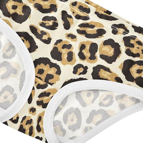 Leopard Spots Tan Black Beige Toddler Underwear Floral 2t Cotton Panties Little Girl Florals Undies Kids Briefs4