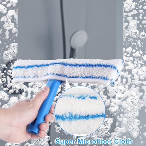 Raclette à vitre Mitclear 30cm avec lave-vitre microfibre pour maison et douche