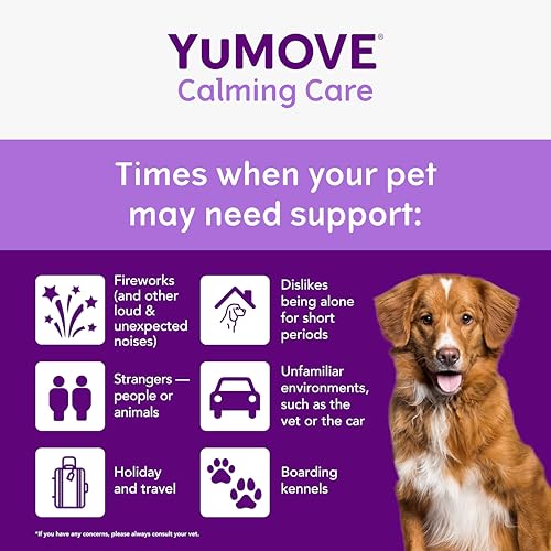 YuMOVE Calming Care Tasty Treats Dog Supplements, Anxiety Relief Calming Tablets for Dogs who are Stressed or Nervous, Adult Dogs, 60 Tablets - Image 5