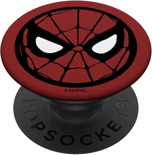Miniatura 6 de Marvel Máscara circular de Spider-Man PopSockets PopGrip agarre intercambiable para teléfonos y tabletas PopSockets MagSafe PopGrip para iPhone