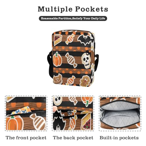 men's messenger bag cross body bag for woman Shoulder Handbag Adjustable Strap for Travel Travel- Halloween Desert2