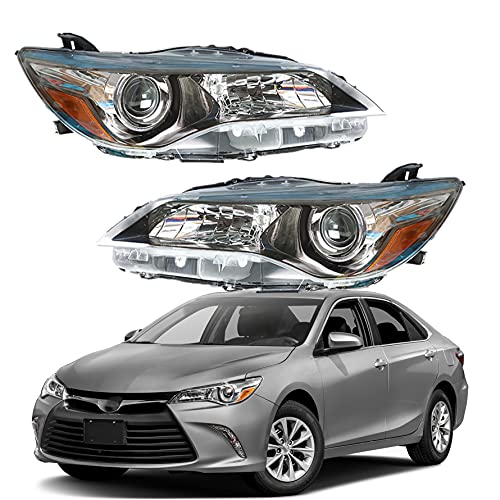 Munirater 81150-06C70, 81110-06860 Left & Right Front Headlight Replacement For 2015 2016 2017 Camry Headlights Headlamps Driver & Passenger Side #TOP22