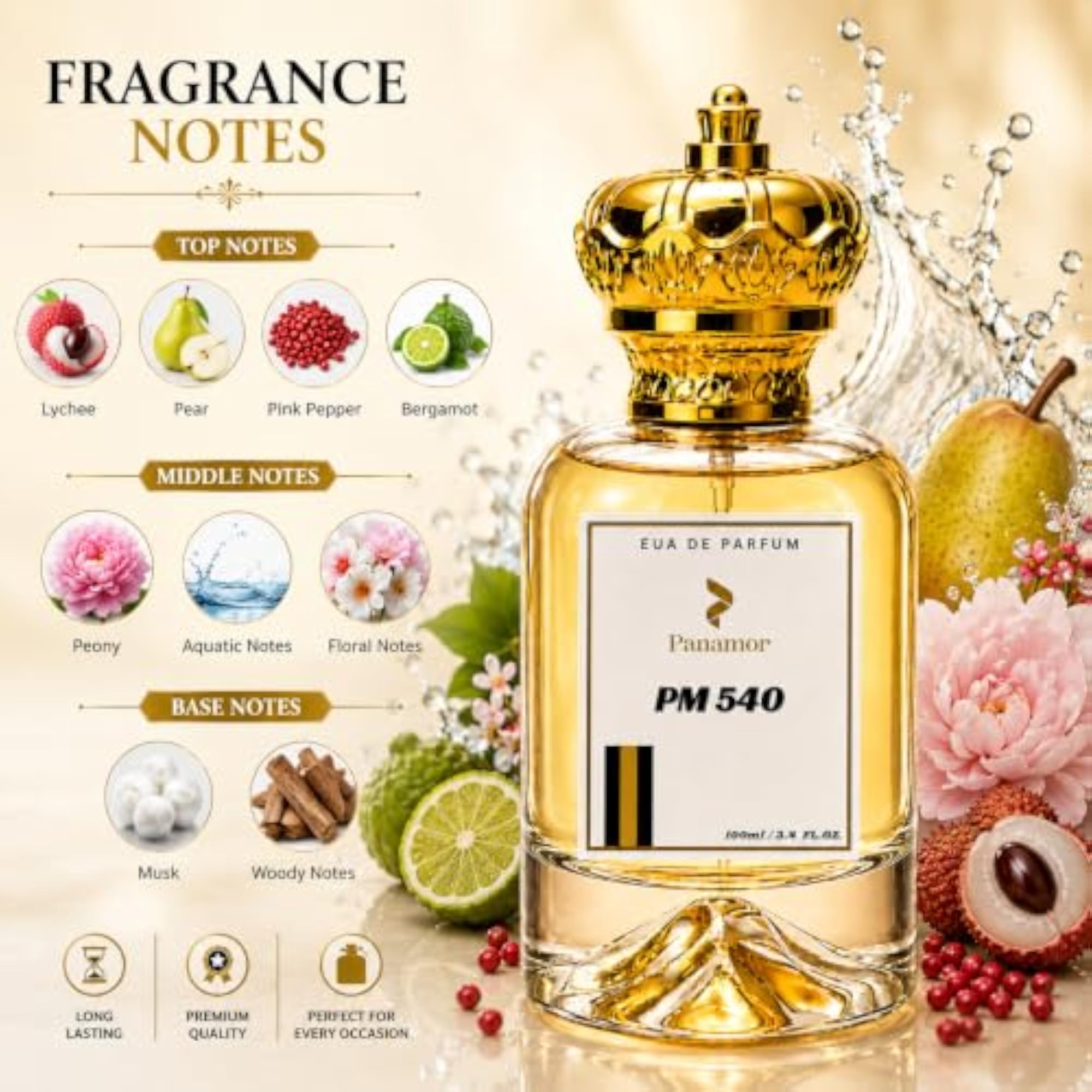 PM 540 Eau De Parfum for Men, 100ml