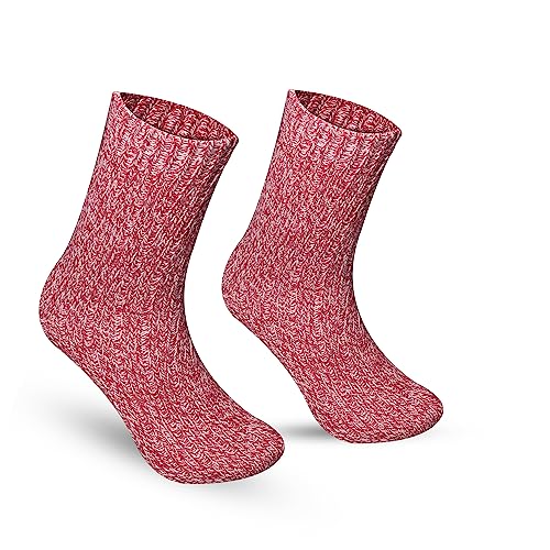 Image of Premium Heavy Wool Socks For Women - Soft, Stylish, Durable Socks, Heavyweight, Crew Length Wool Socks, Size 5-10