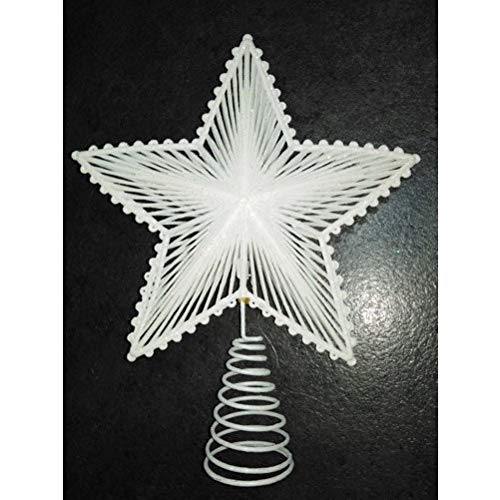 Décoration Arbre de Noël Décorations de Noël Pointe étoile blanche brillantinata Cover